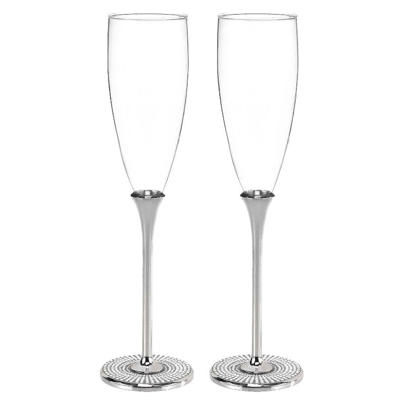 Vintage Pearl Wedding Collection Champagne Flutes
