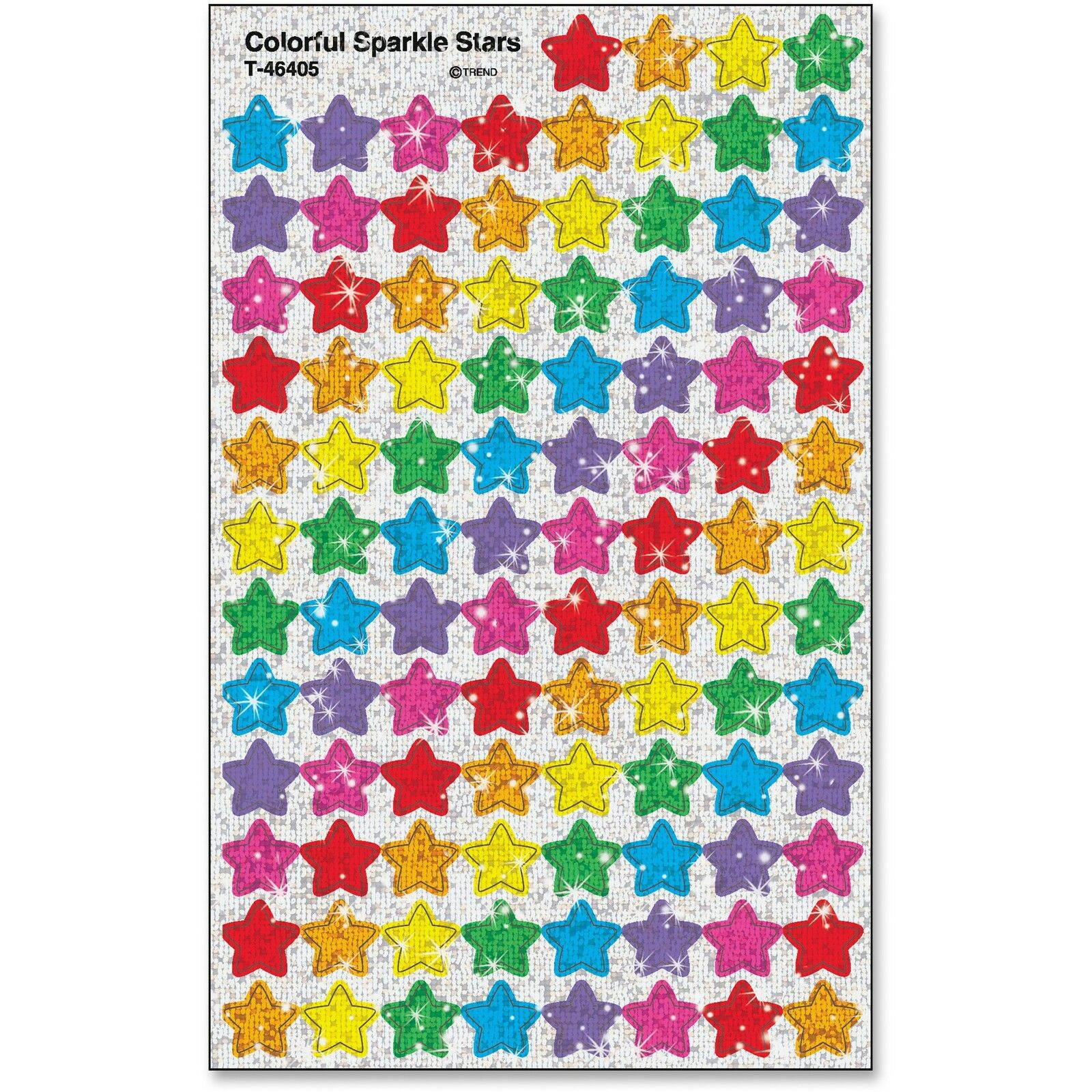 Trend enterprises, Inc Stickers, Colorful Stars, 400 EA/PK, MI 46405