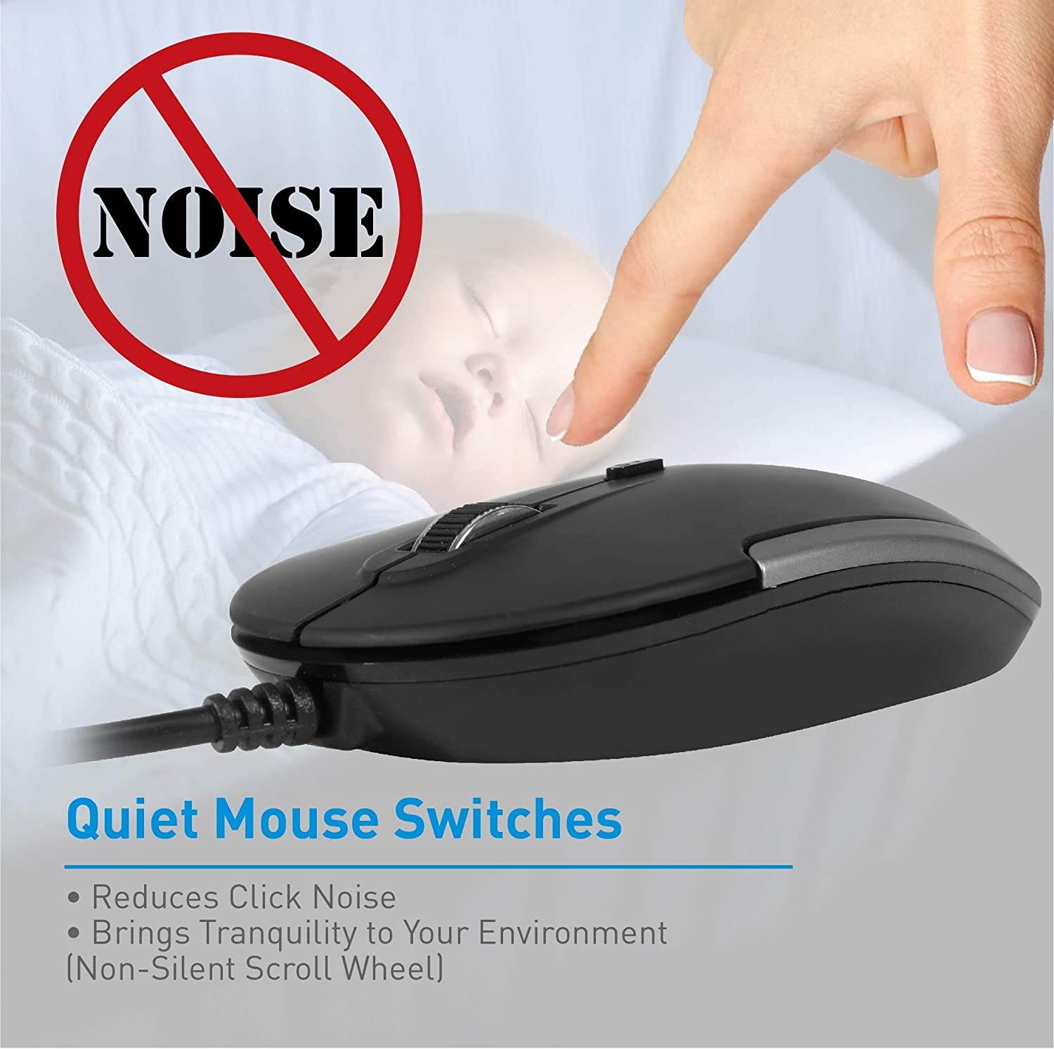 Macally Ultra Slim Wired Computer Keyboard, Silent Wired Mouse, and Aluminum Laptop Stand for Desk, Comfort for Long Working Hours