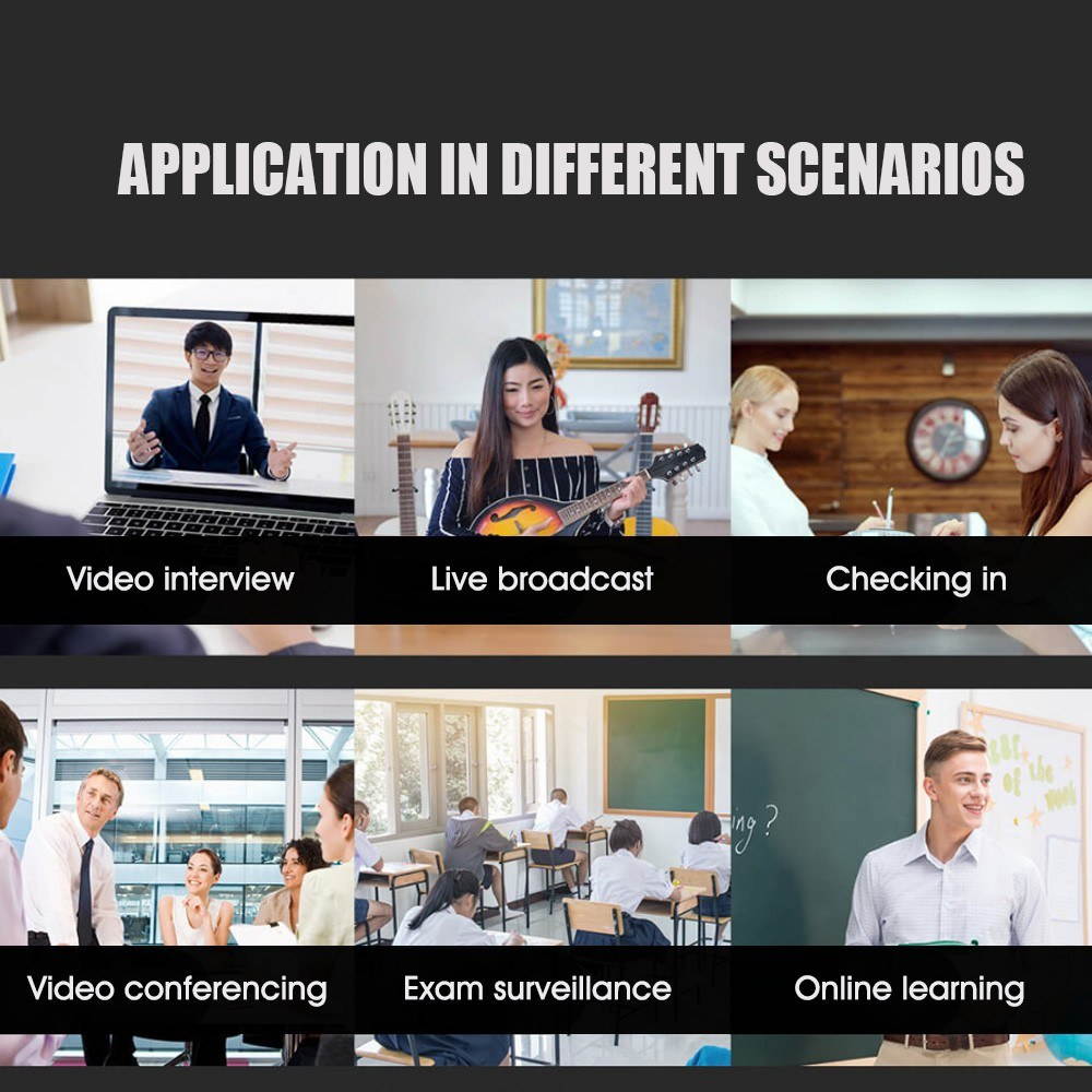 Xiaomi Youpin Xiaovv HD USB Webcam Built-in Microphone Drive-free Auto-focusing Camera Gift for Video Calling Recording Conferencing E-learning