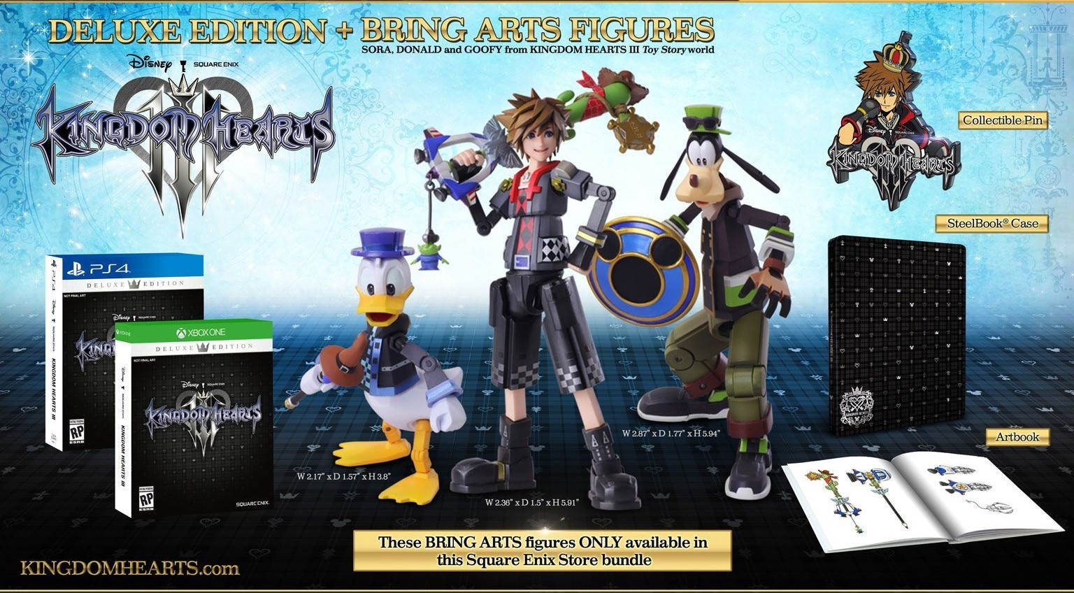 Kingdom Hearts III 3 Deluxe Edition + Bring Arts Figures [PlayStation 4]
