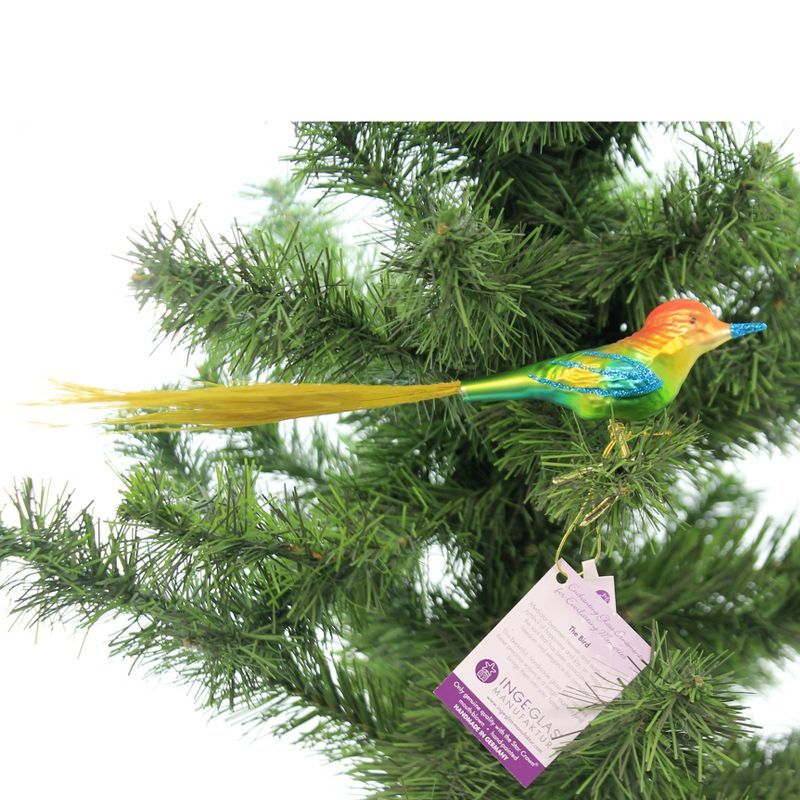 Inge Glas 2.25" Caruso Bird Handmade  -  Tree Ornaments