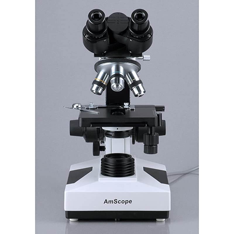 1600X Biological Compound Binocular Microscope + 50 Slides + 100 Coverslips