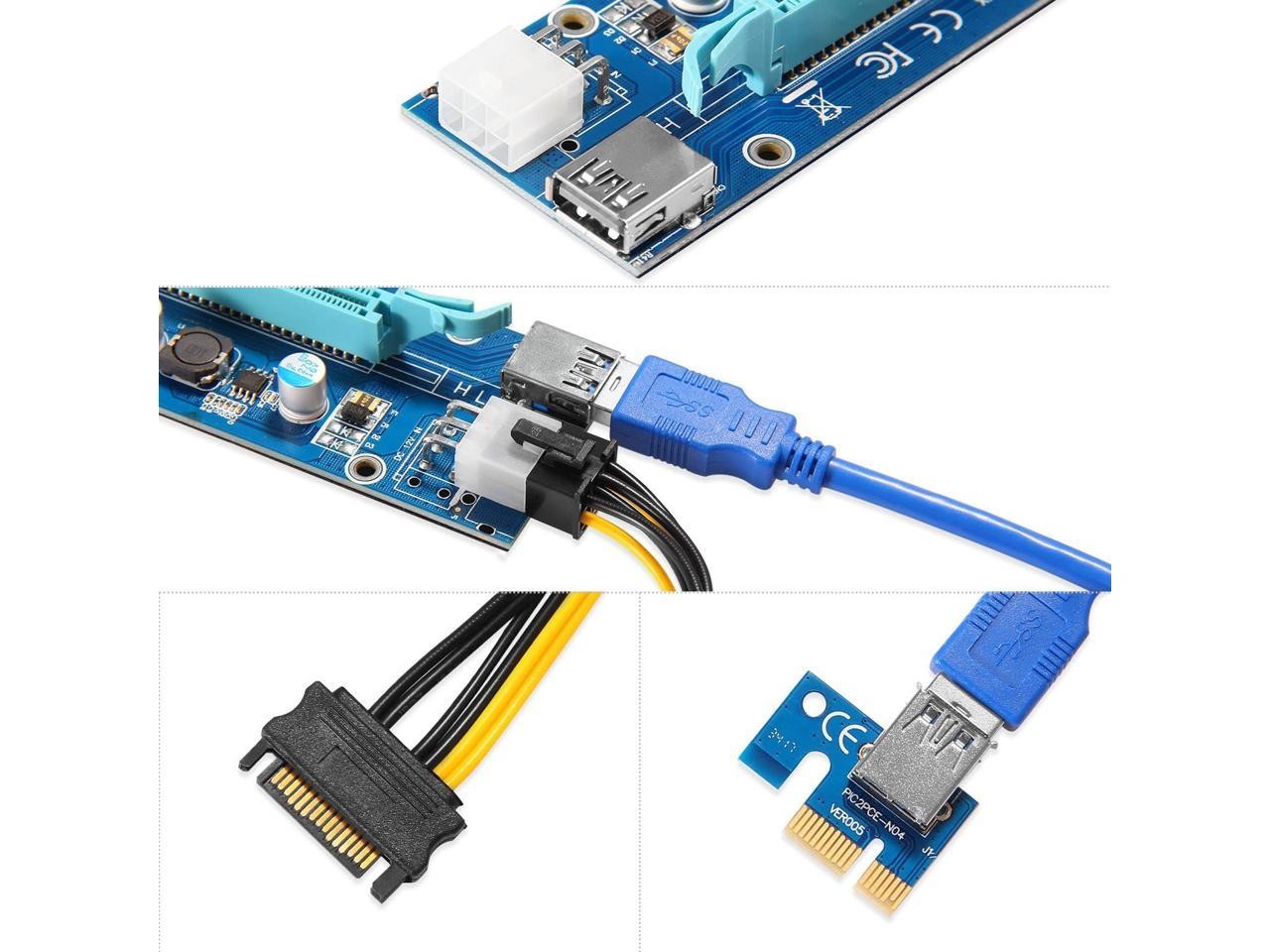 Add on Cards USB 3.1 Dual 10Gbps 2x Type-C Ports PCI Express Controller Riser Card Expansion Adapter for Mac Pro Windows Miner
