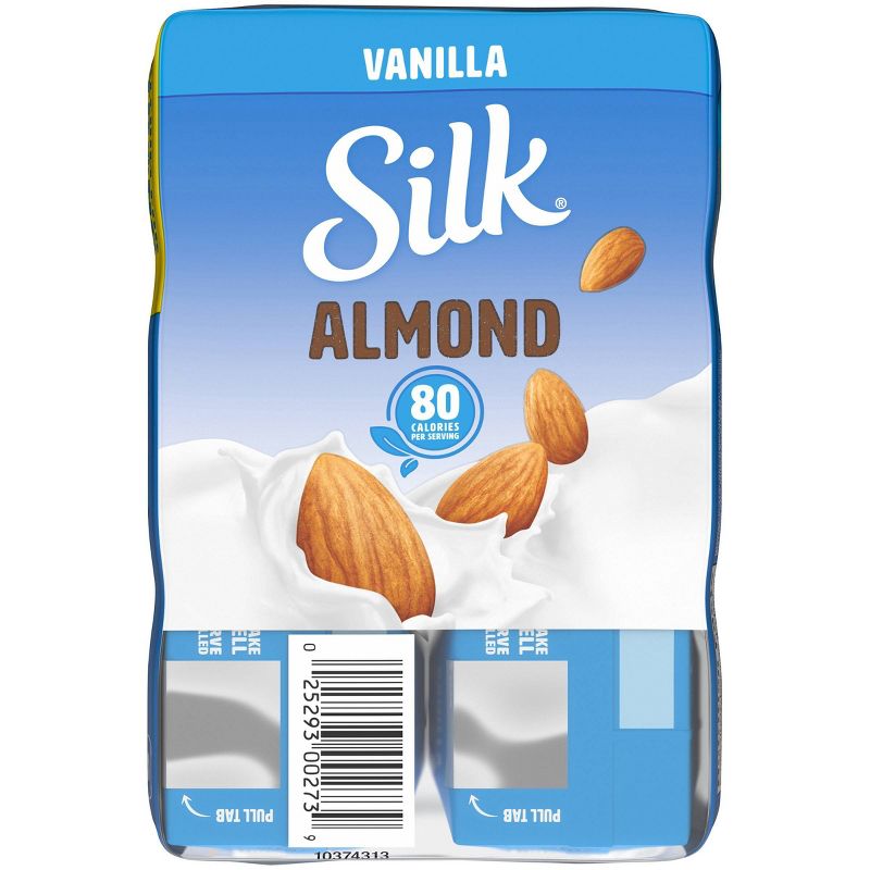 Silk Vanilla Almond Milk 8oz, 6 pk