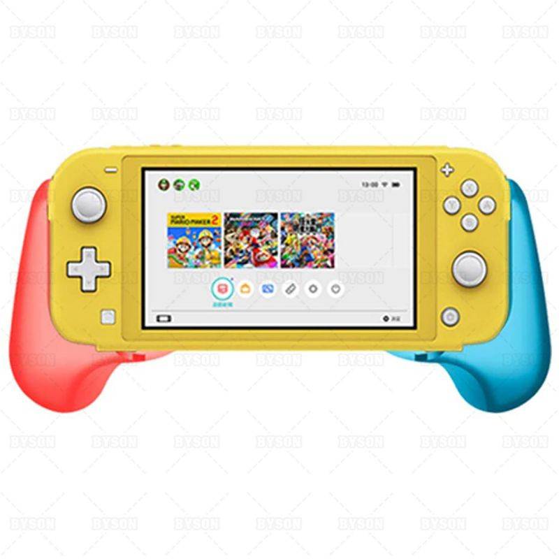 Grip Case for Nintendo Switch Lite 2019, Comfortable & Ergonomic NS Mini Non-Slip Handle Stretchable with Stand Brace Compatible Nintend Switch/Switch Lite Handgrip Accessories (Red Blue)