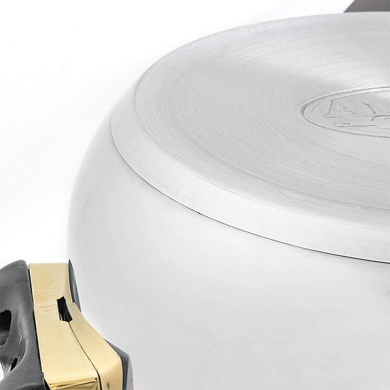 Alpine Cuisine 2 Quart Stainless Steel Dutch Oven Pot with Tempered Glass Lid and Carrying Handles for Sauces, Stews, and More, Silver