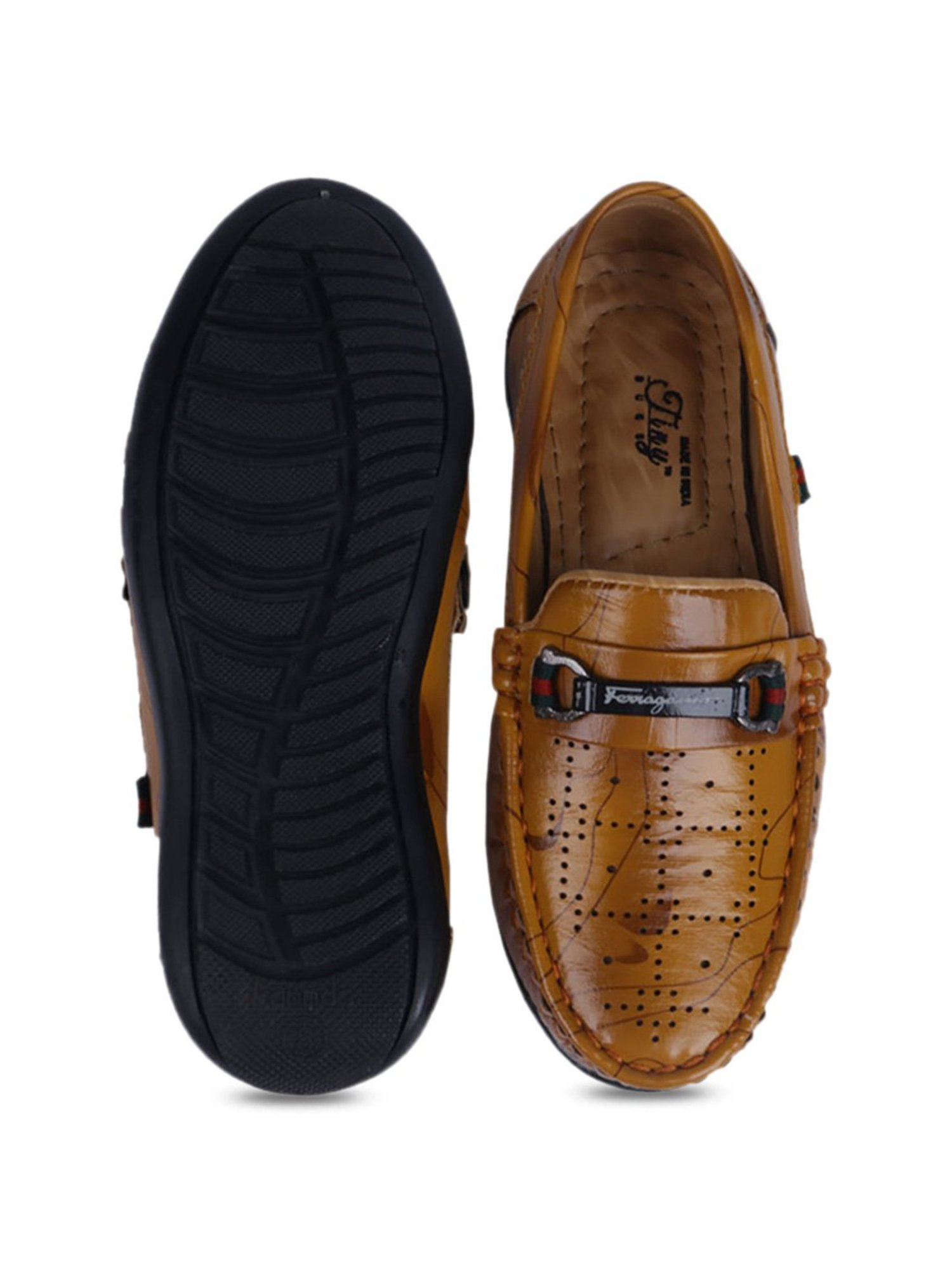 Tiny Bugs Kid's Tan Casual Loafers