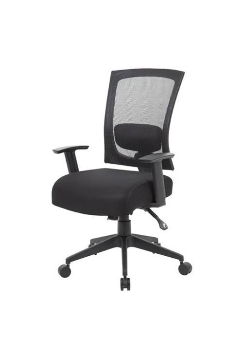 Boss B6716-SS-BK Mesh Back 3 paddle Task Chair with Seat Slider, 25" x 26" x 38", Mesh - Black