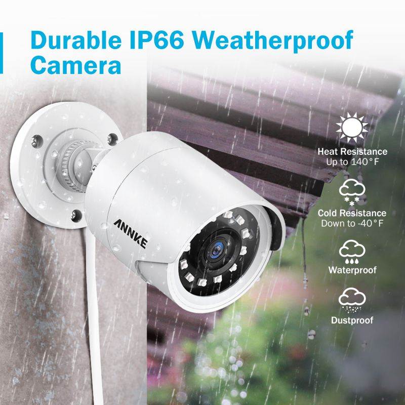 ANNKE 8CH Security Camera System HD-TVI 1080P Lite H.265+ DVR with 8&times;1080P HD Indoor/Outdoor Weatherproof CCTV Cameras, Motion Alert, Remote Access with 1TB HDD