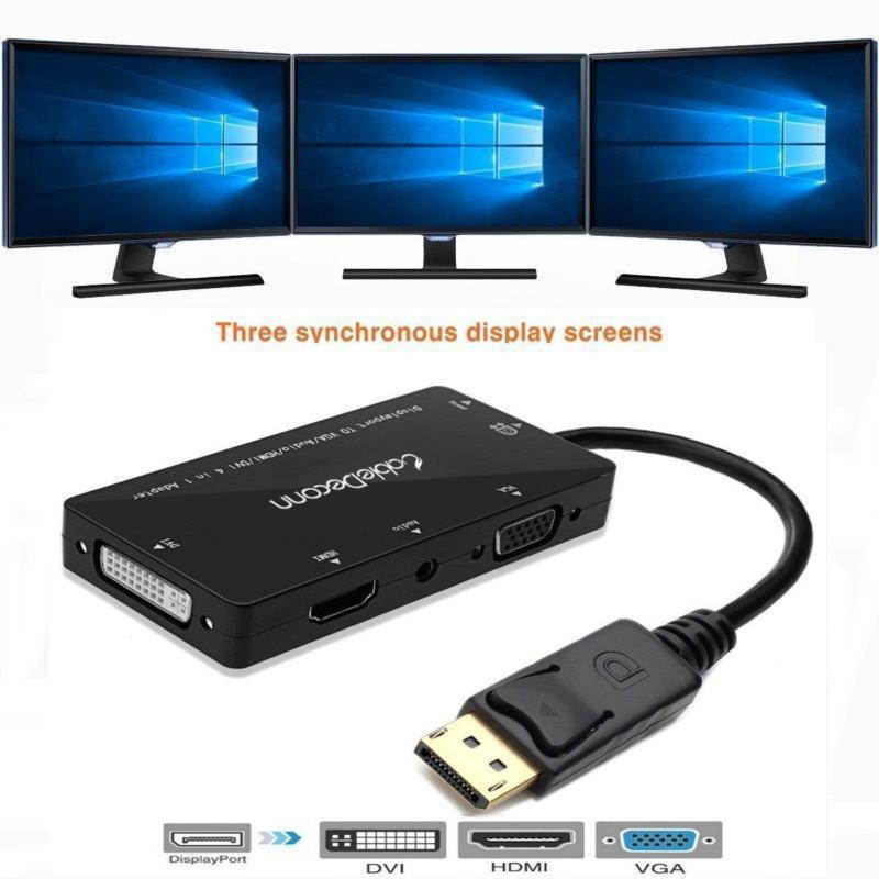 4 in 1 Monitor Multi Displayport DP to HDMI DVI VGA Display &Video Adapter Cable