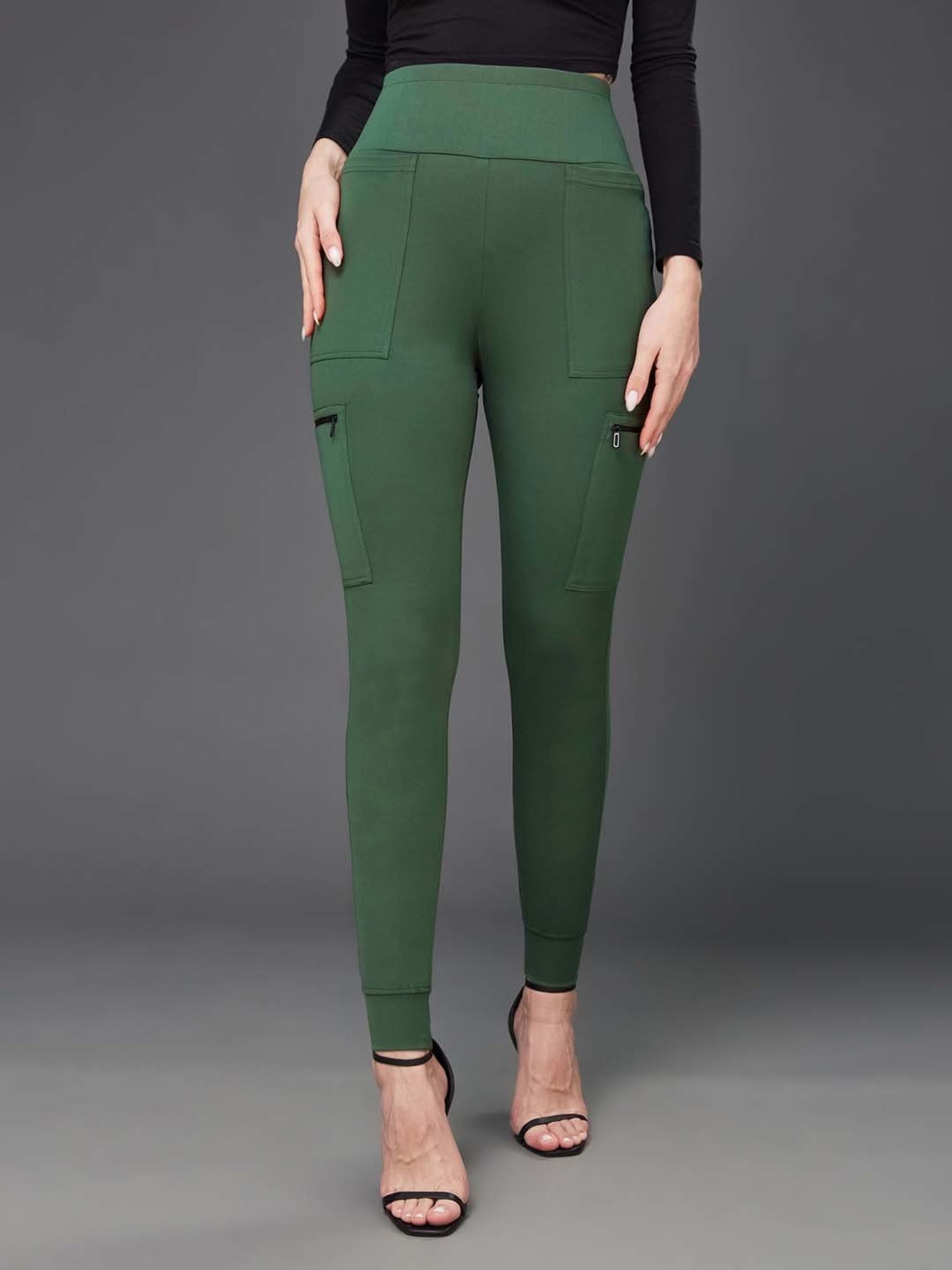 Miss Chase Green High Rise Treggings