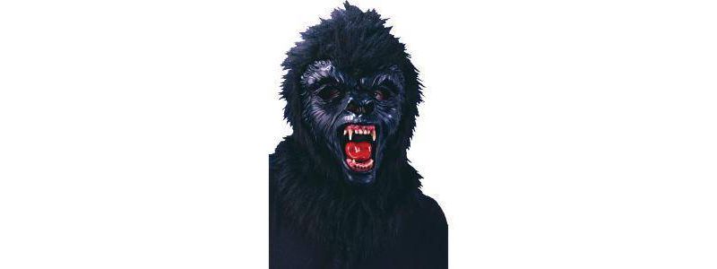 Gorilla Deluxe Mask with Teeth Costume - One Size