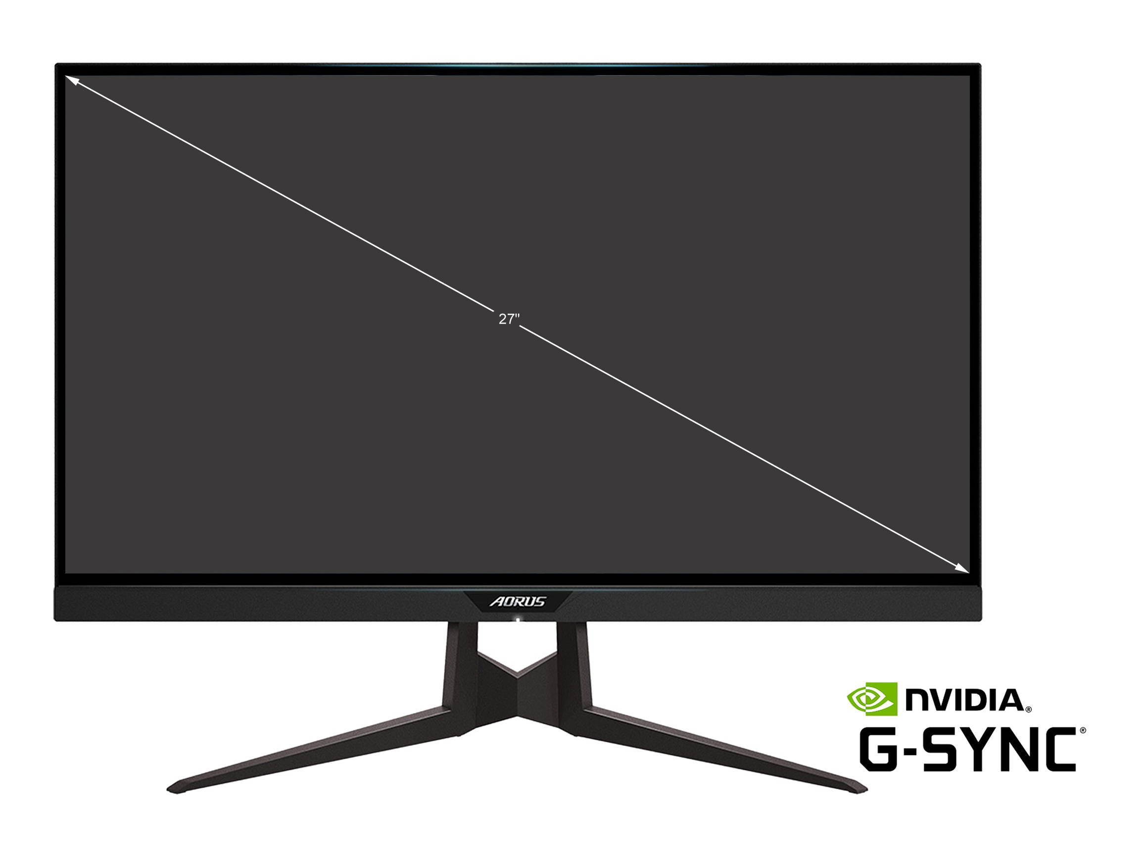 AORUS FI27Q-P 27" 165Hz 1440P HBR3 G-SYNC Compatible IPS Gaming Monitor, Built-in ANC, 2k Display, 1 ms Response Time, HDR, 95% DCI-P3, 1x Display Port 1.4, 2x HDMI 2.0, 2x USB 3.0