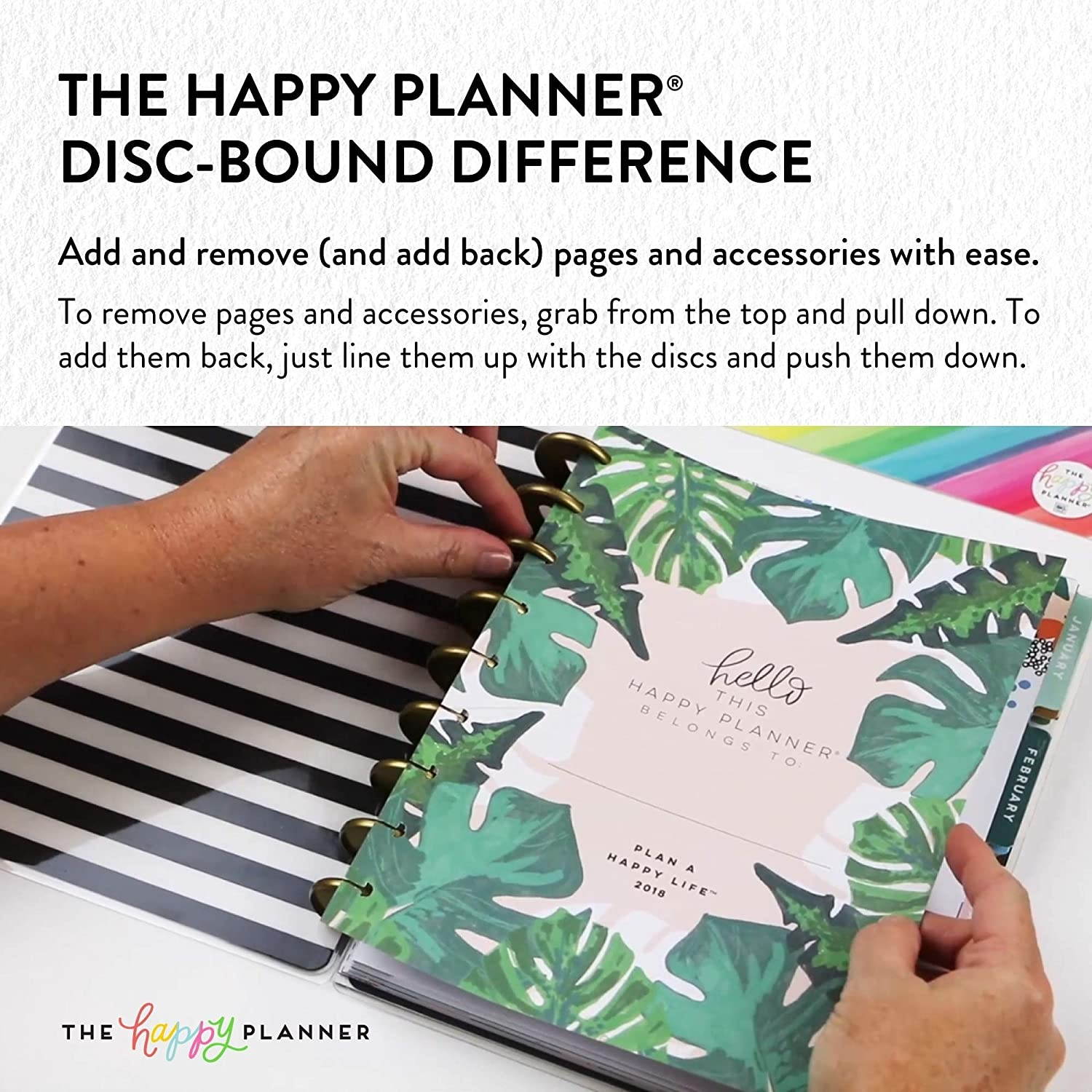 me & my BIG ideas Daily Planning Sheets - The Happy Planner Scrapbooking Supplies - 40 Pre-Punched Daily Pages - Daily Planning Fill Paper - Hourly Breakdown Slots - Make Lists - Classic Size