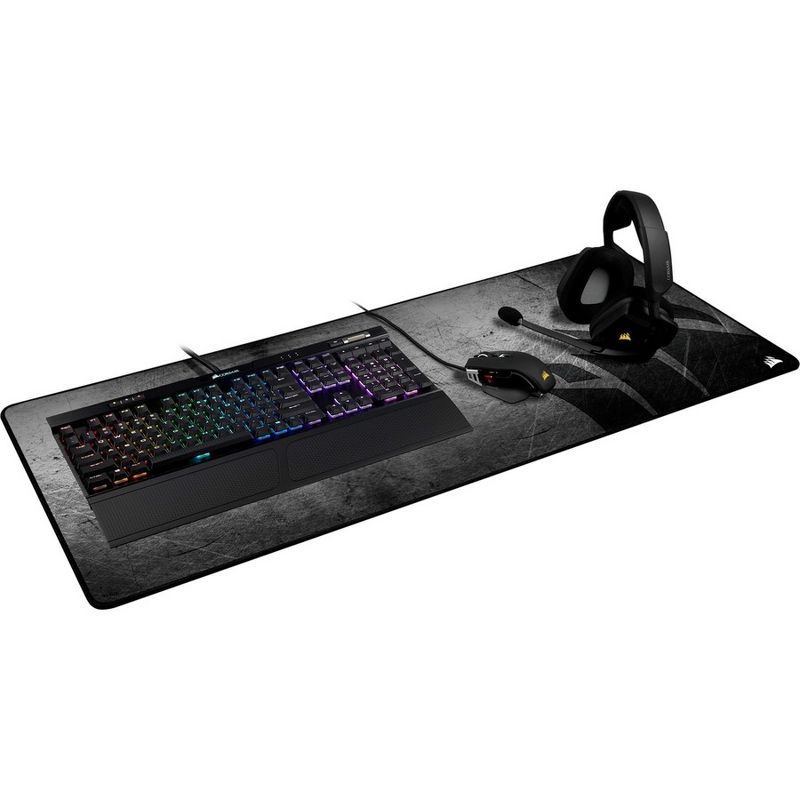 Corsair MM350 PRO Premium Spill-Proof Cloth Gaming Mouse Pad - Extended XL - Textured - 36.61" x 15.75" Dimension - Cloth, Rubber Base