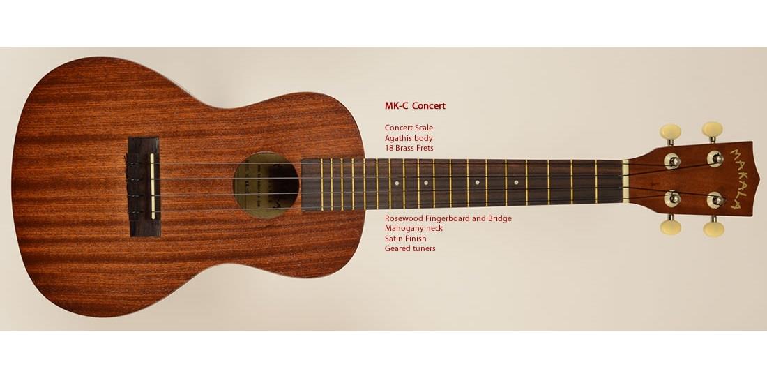 Makala MK-C Concert Size Ukulele, Natural MKC