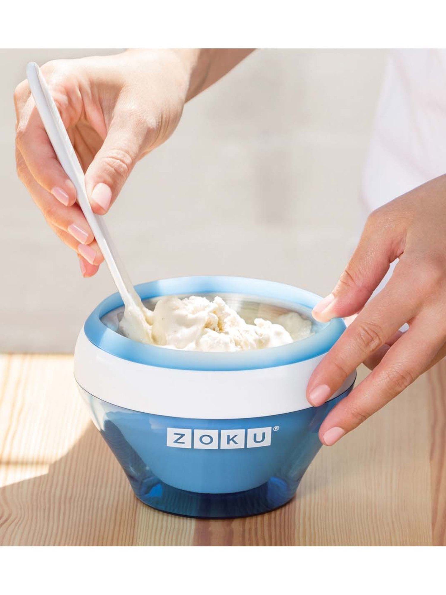 Zoku Blue Stainless Steel 13.8 cm Ice-Cream Maker (0.147 L) - Set of 1