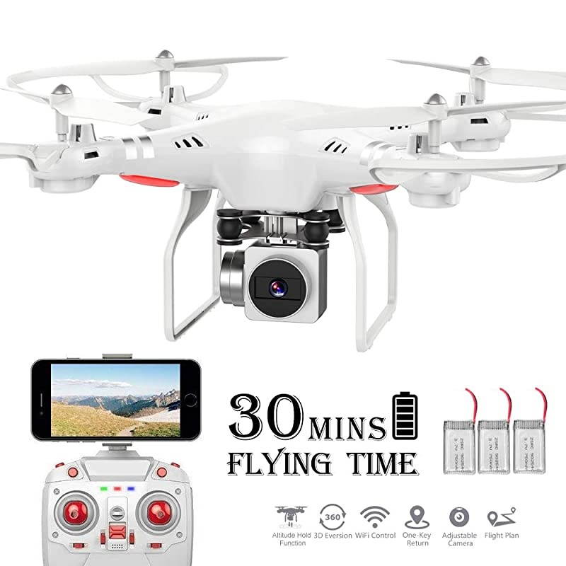 Drone,WiFi 4K HD Camera Live Video Quadcopter with Altitude Hold, Gravity Sensor Function, RTF and Easy to Fly for Beginner (Drone)