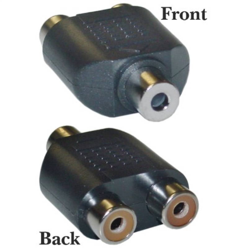 CableWholesale 35mm Stereo to Dual RCA Audio Adapter 35mm Female to Dual RCA Female (Red/White)