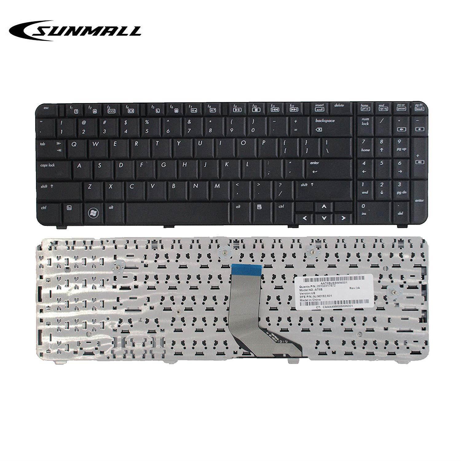 SUNMALL Laptop Keyboard Replacement for HP Compaq Presario CQ61 G61 G61-100 G61-200 G61-300 CQ61-200 CQ61-100 CQ61-300 Series Laptop Black US Layout (6 Month warranty)