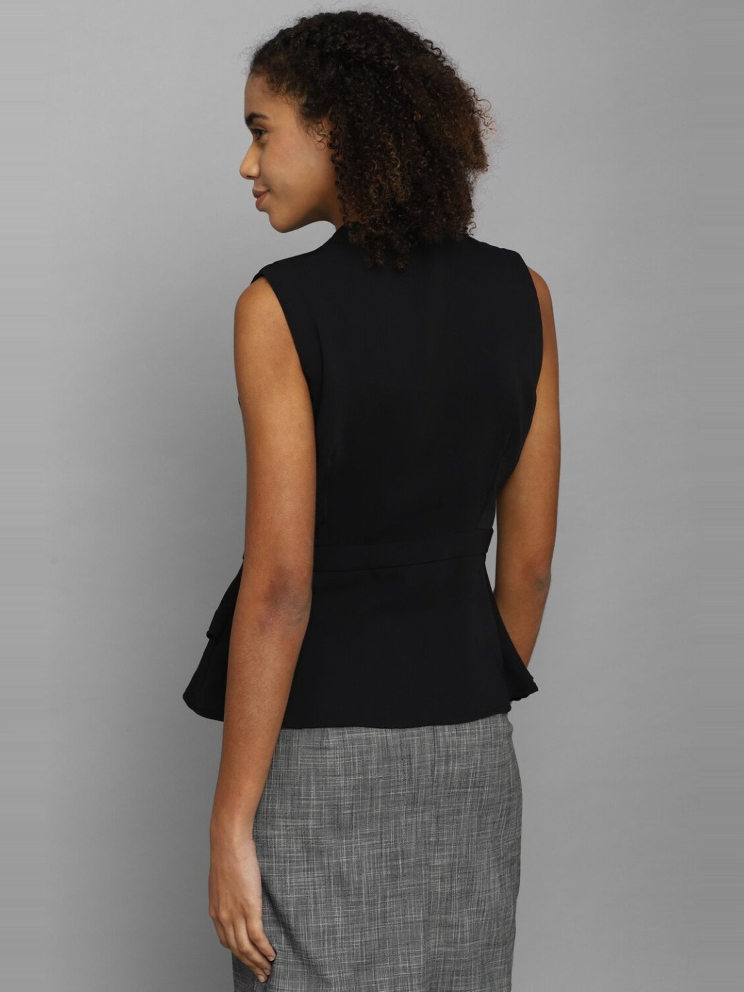 Allen Solly Black V-Necked Top