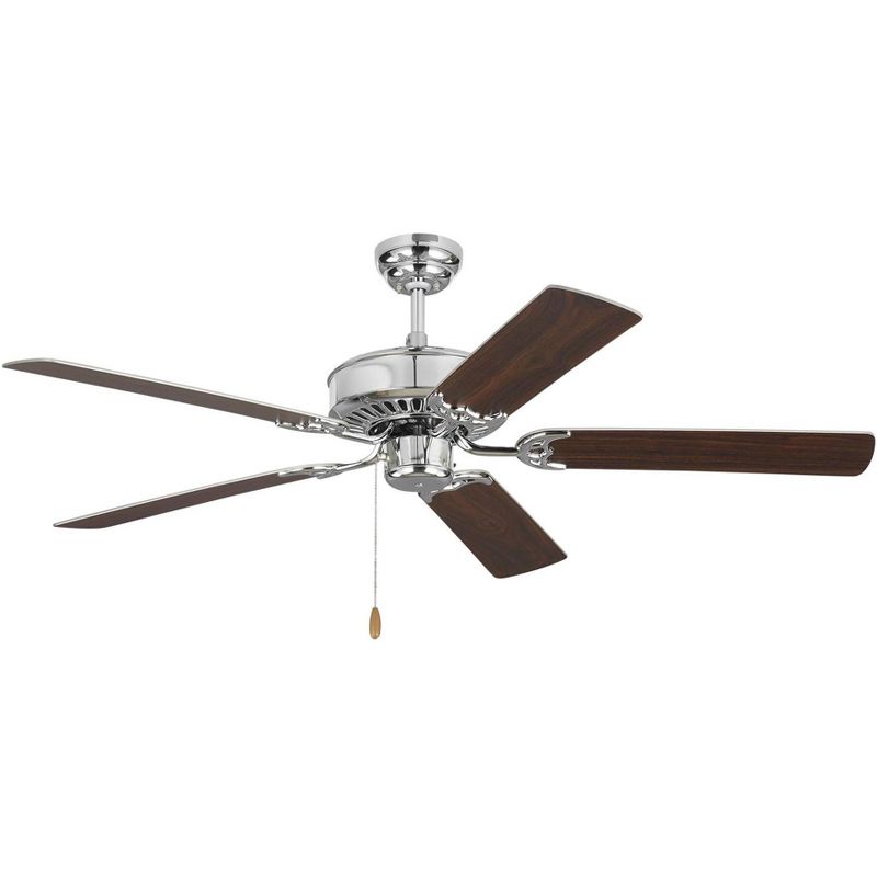 52" Monte Carlo Haven Chrome Pull Chain Ceiling Fan