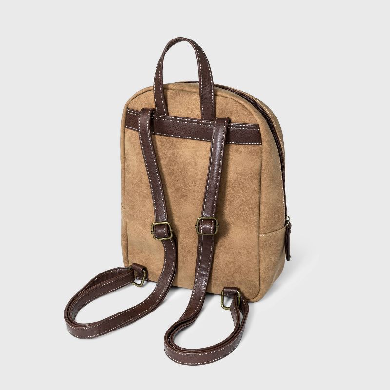 Concept Zip Closure Backpack - Brown