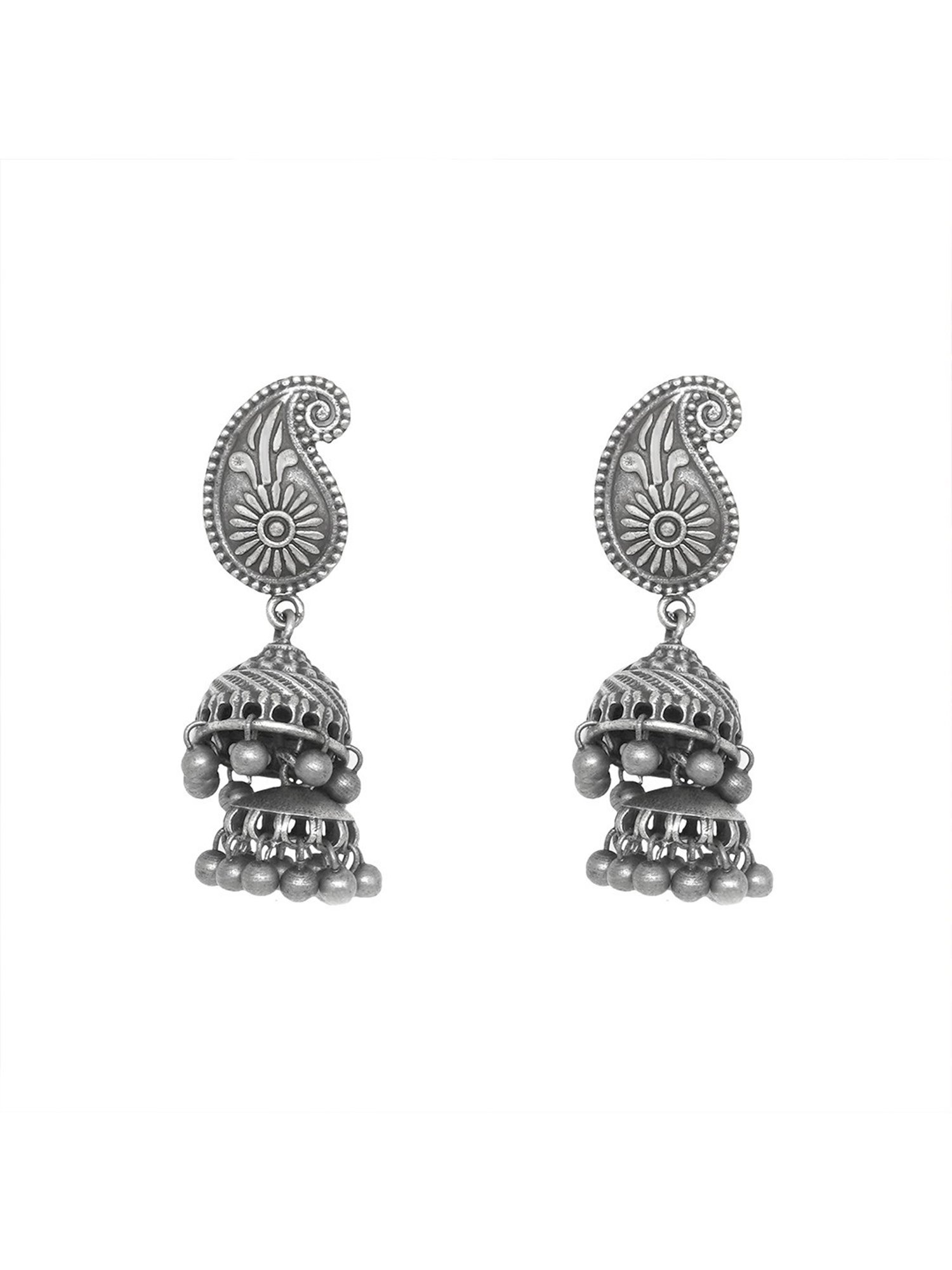 Teejh Dipika Silver Oxidised Jewellery Set