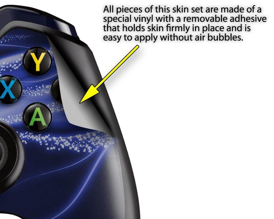 Mystic Vortex Blue - Decal Style Skin fits Microsoft XBOX One Wireless Controller - CONTROLLER NOT INCLUDED