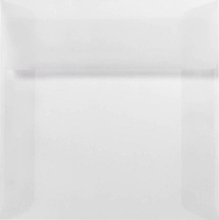 9 x 9 Square Envelopes - Clear Translucent (50 Qty.)