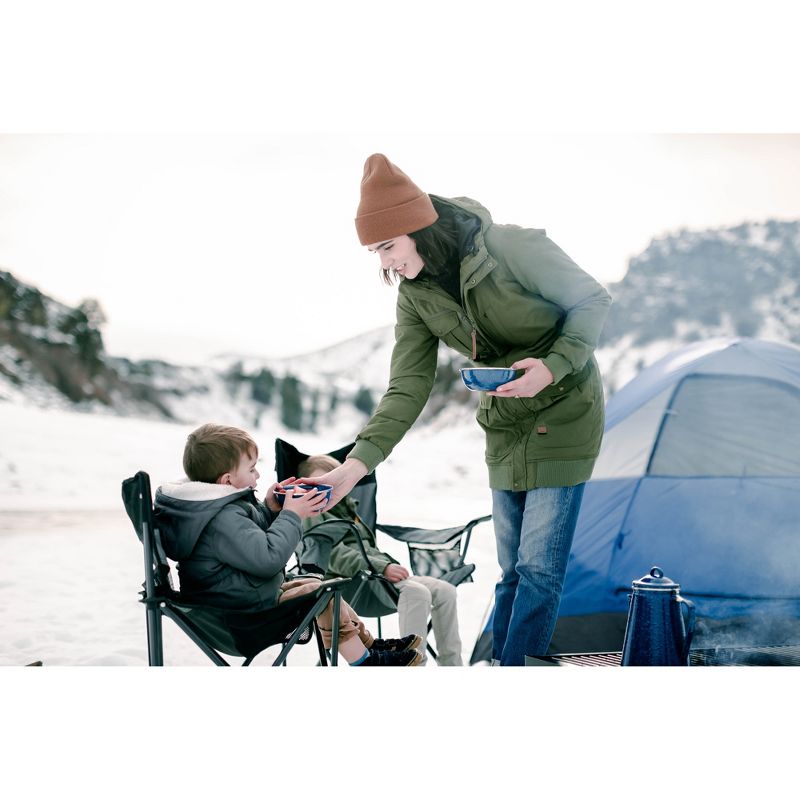 Stansport Enamel Camping Tableware Set 24 Pieces Blue