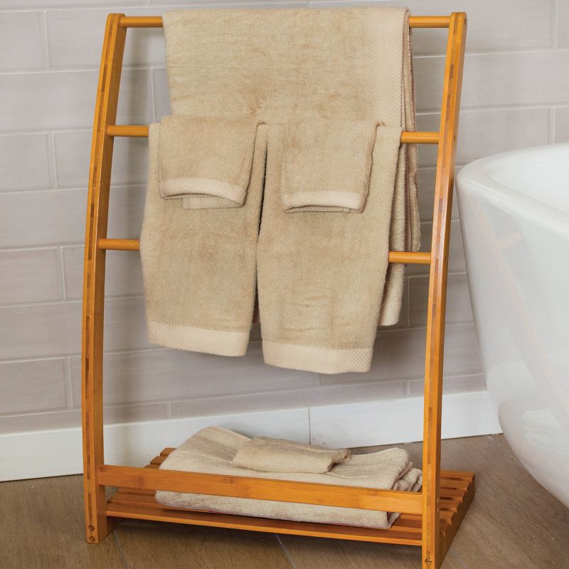 3pc Eco Melange Rayon from Bamboo Cotton Bath Towel Set Charcoal - BedVoyage