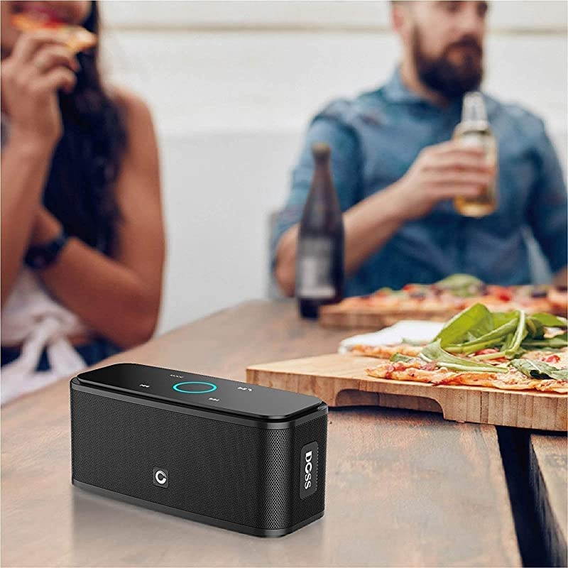 SoundBox Touch Portable Wireless Bluetooth Speakers with 12W HD Sound and Bass 20H Playtime Handsfree Speakers for Home Outdoor TravelBlack