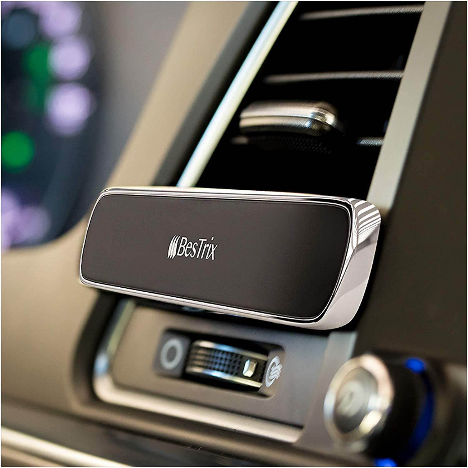 Bestrix Magnetic Phone Holder for Car Air Vent, Super Strong Magnet, Elegant & Luxury Design Compatible with All Smartphones & Mini Tablets