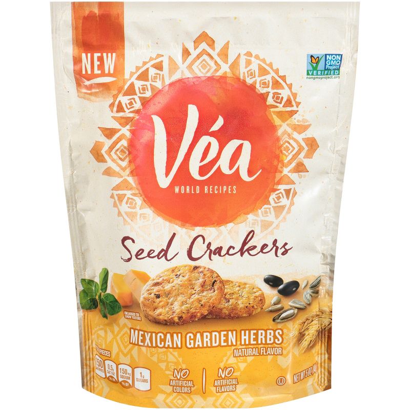 Vea Snacks Seed Crackers, Mexican Garden Herbs - 5oz