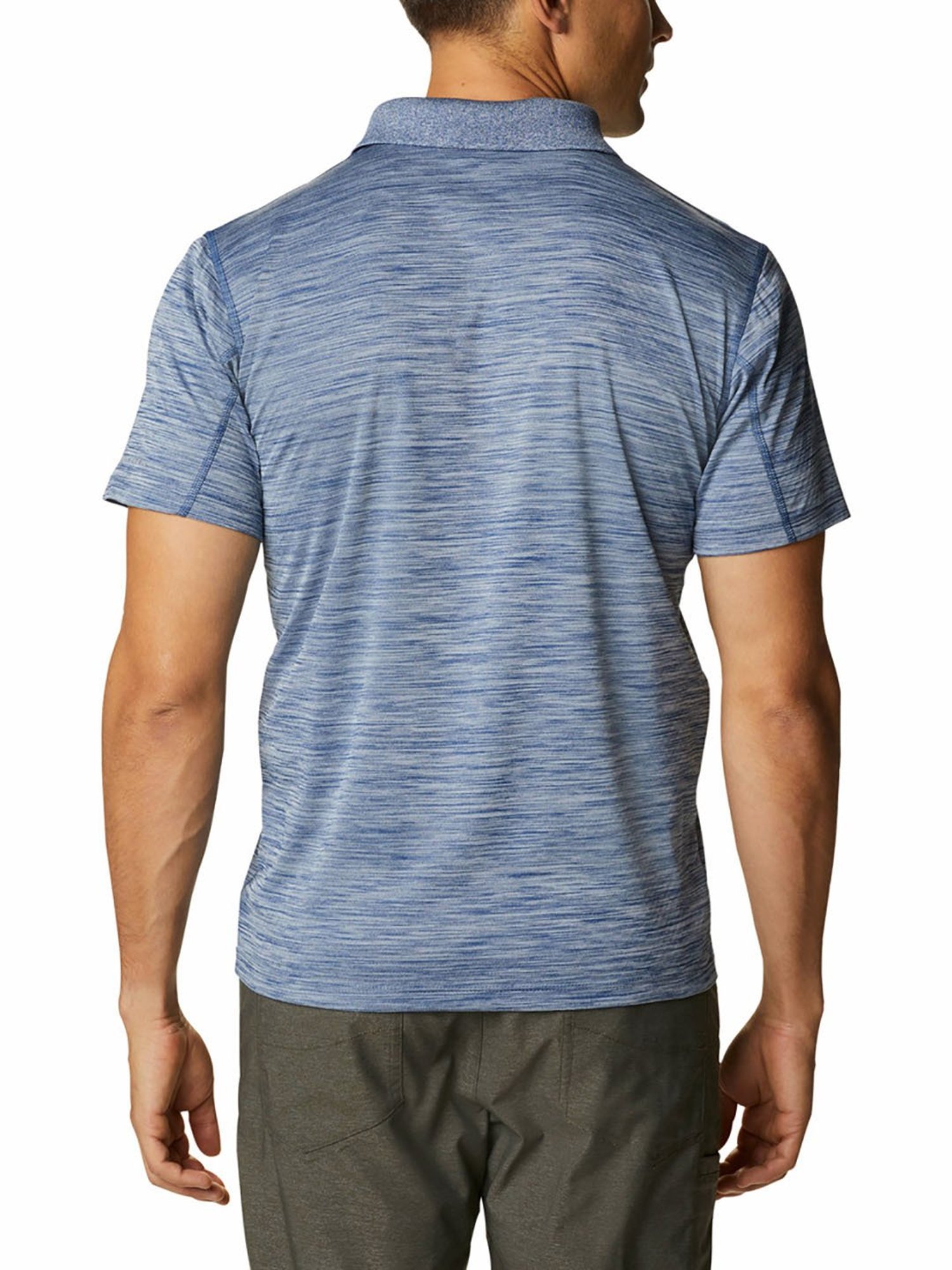 Columbia Men Grey & Blue Zero Rules Polo T-Shirt