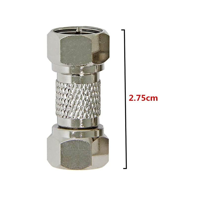 TV Cable Connector 5Pack F Male to Male Coaxial Adapter 75 Ohm  Cable Extension Coupler for TV Antenna Cord Splitter Amplifier