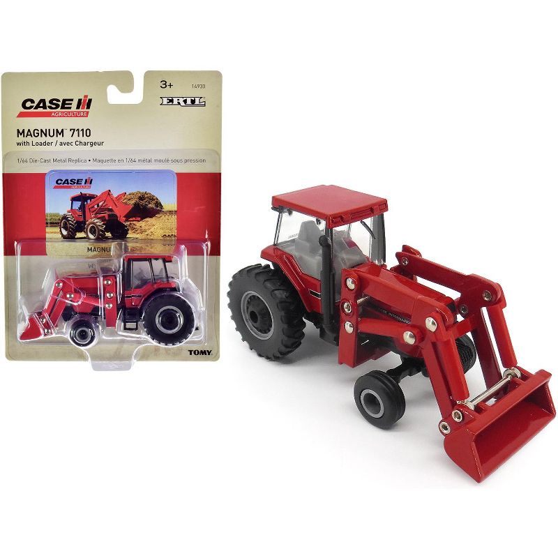 Case IH Magnum 7110 Tractor with Loader Red "Case IH Agriculture" 1/64 Diecast Model by ERTL TOMY