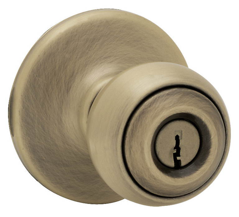 Kwikset 94002-435 Antique Brass Polo Entry Knob