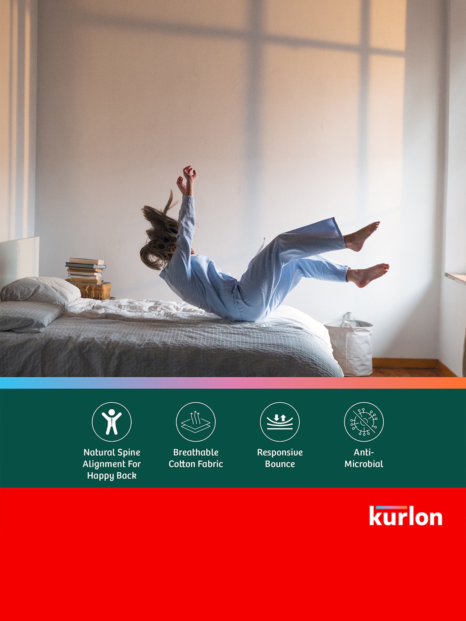 Kurlon Ortho Magic White Latex Single Size Mattress