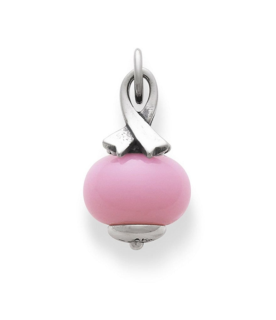 James Avery Breast Cancer Awareness Ribbon Finial with Pink Charm