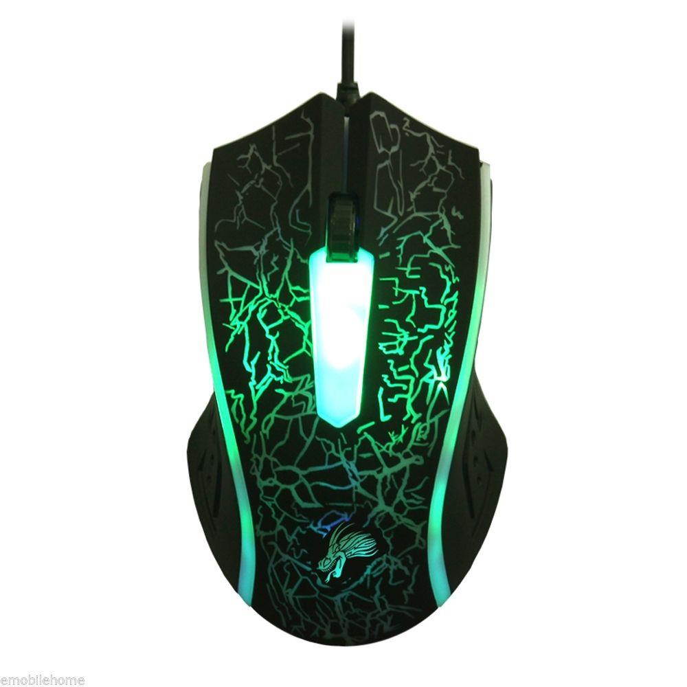 X7 USB Wired Optical 2400DPI Gaming Mouse Game Mice Ergonomic design LED backlit