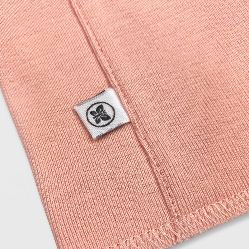 Honest Baby Girls' 4pk Organic Cotton Papercut Floral Multilayer Woven Burp Cloth Set - Pink