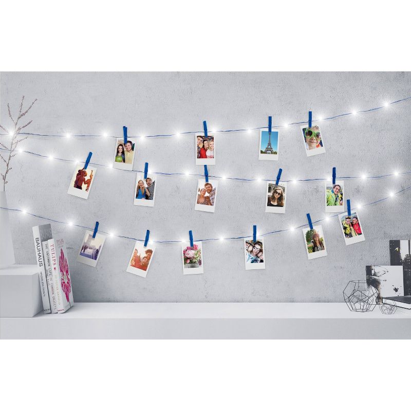 Merkury Firefly Chrome Mini Clip LED String Lights - Blue