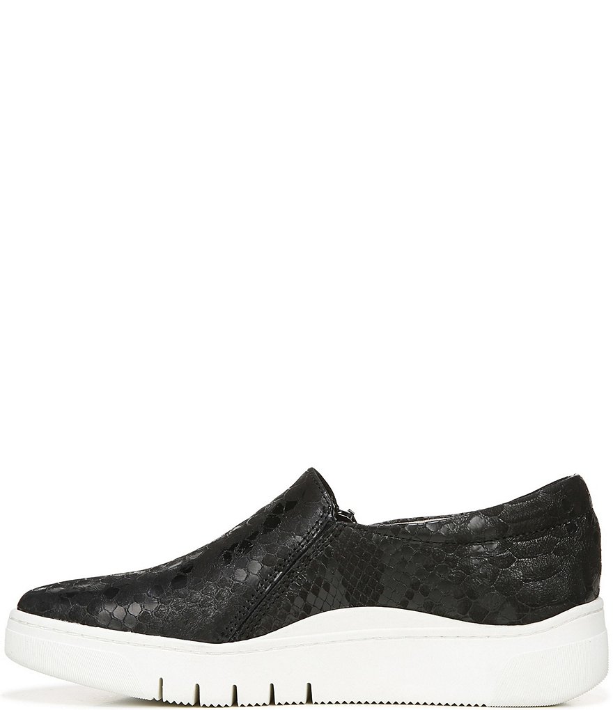 Naturalizer Hawthorn Snake Print Leather Zip Sneakers