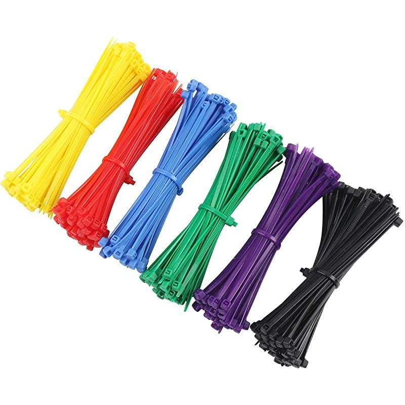 Inch MultiPurpose Nylon SelfLocking Cable Zip Ties 6 COLOR SET Sorted 80 Pieces 25mm Width 100mm Length