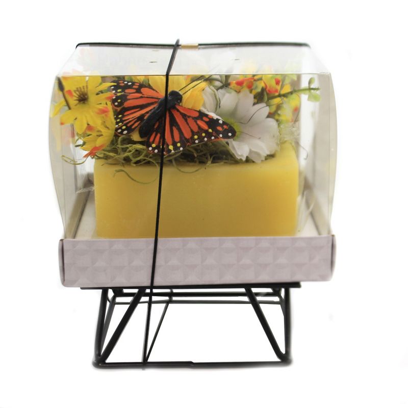 Habersham Candles 5.5" Monarch Migration With Stand Flameless Fresh Herbal  -  Flameless Candles