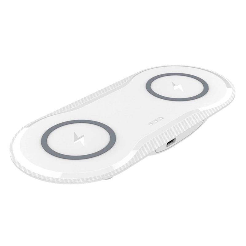 10W Fast Dual Wireless Charger For iPhone X XS Max XR 8 Plus Samsung S9 S8 Note 8 9 Wireless Charging Pad Dock Station Desktop