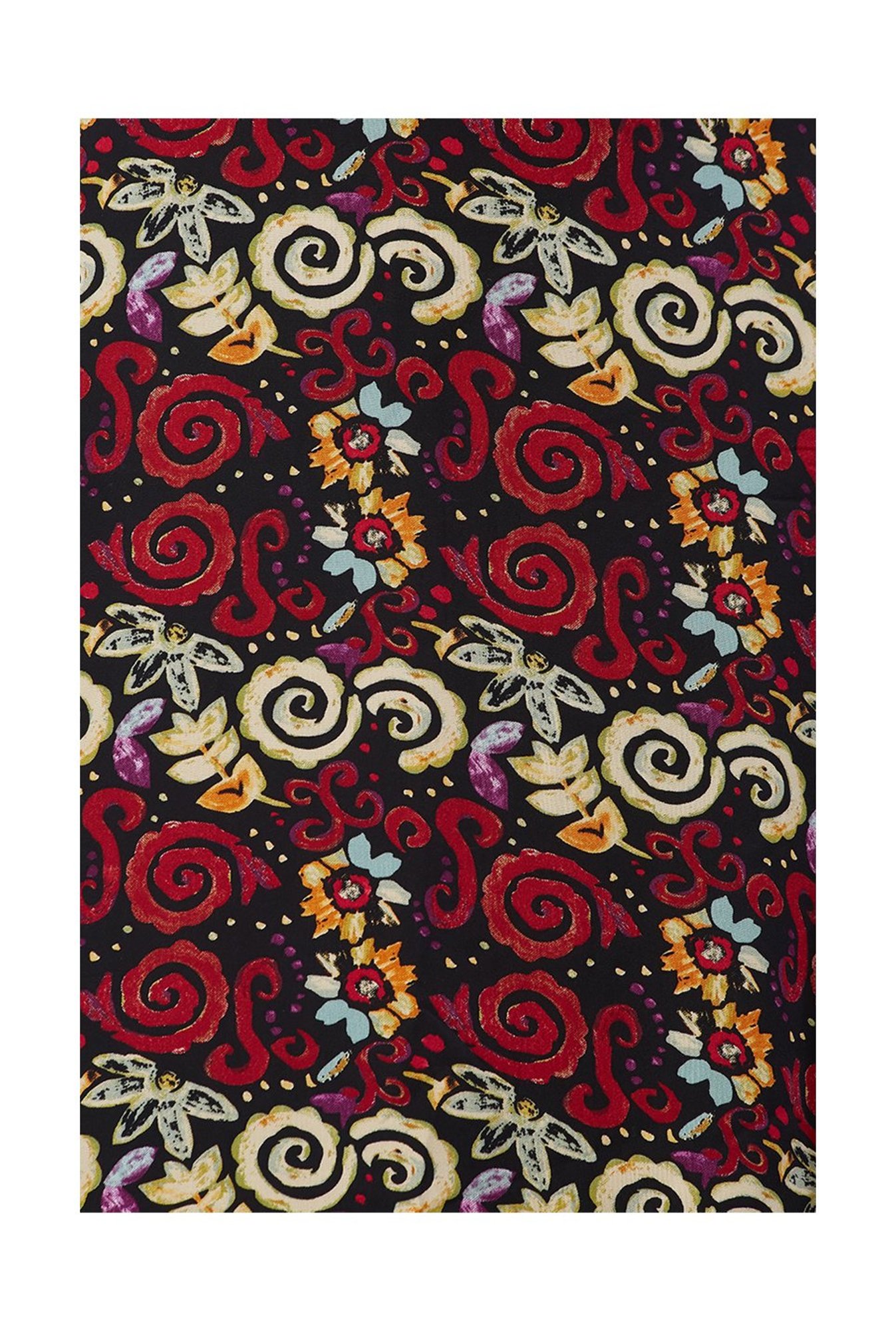 Fusion Beats Black Printed Maxi Skirt